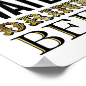 Gold SAVE WATER DRINK BEER Sign Print (Hoek)