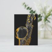 Gold Sax Briefkaart (Staand voorkant)