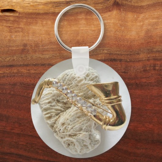 Gold Saxophone Sleutelhanger (Voorkant)