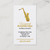 Gold Saxophone Visitekaartje (Voorkant)