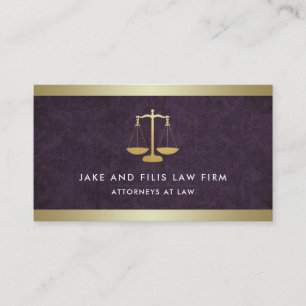 Gold Scales Attorney Law Firma Damask Goud Visitekaartje