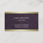 Gold Scales Attorney Law Firma Damask | Goud Visitekaartje (Achterkant)