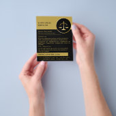 Gold Scales of Justice, Legal Services Advertising Flyer (Hand)