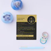 Gold Scales of Justice, Legal Services Advertising Flyer (Enkel)