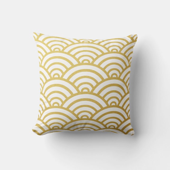 Gold Scallop Pattern-Sierkussen Kussen (Voorkant)
