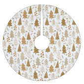 Gold Scandinavian Style Kersttree Pattern Kerstboom Rok (Voorkant)