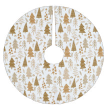 Gold Scandinavian Style Kersttree Pattern