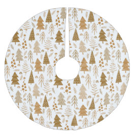 Gold Scandinavian Style Kersttree Pattern Kerstboom Rok