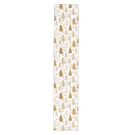 Gold Scandinavian Style Kersttree Pattern Medium Tafelloper