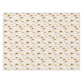 Gold Scandinavian Style Kersttree Pattern Tafelkleed (Voorkant (Horizontaal))