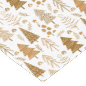 Gold Scandinavian Style Kersttree Pattern Tafelkleed (Gekanteld)