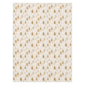 Gold Scandinavian Style Kersttree Pattern Tafelkleed (Voorkant)