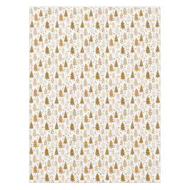 Gold Scandinavian Style Kersttree Pattern Tafelkleed
