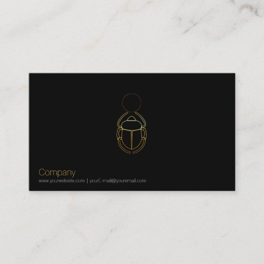 Gold Scarab Visitekaartje (Voorkant)