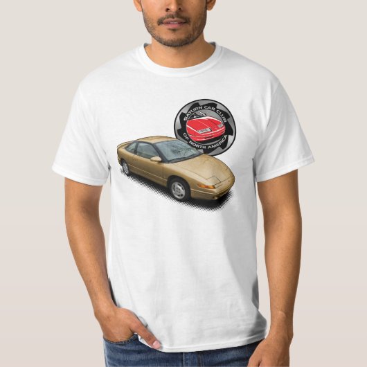 Gold SCCNA 1991 Saturn Coupe T-Shirt (Voorkant)