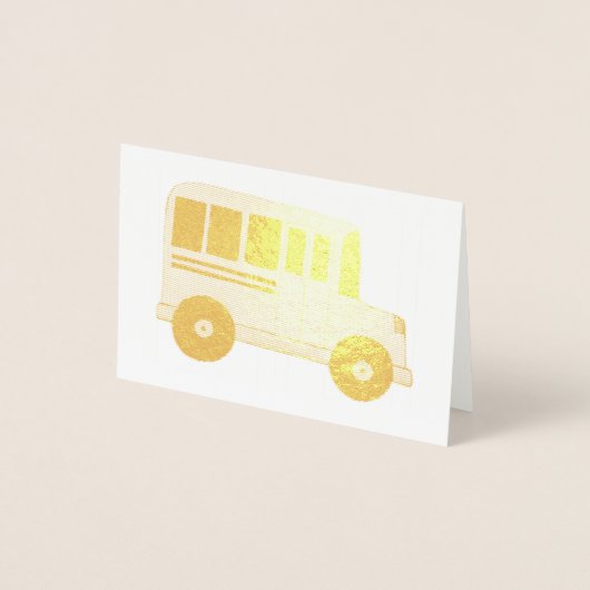 Gold School Bus Driver Teacher Education Folie Kaarten (Voorkant)