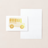 Gold School Bus Driver Teacher Education Folie Kaarten (Display)