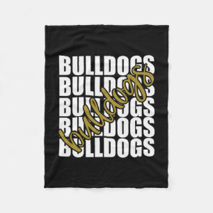 Gold School Sport Fan Team Spirit Fleece Deken