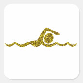 Gold Schwimmen Sticker (Voorkant)