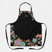 Gold Scissor Floral Wreathair Stylist Black Schort (Voorkant)