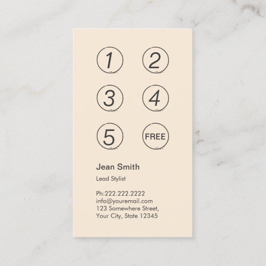  Gold Scissor Hair Stylist Hairdresser Klantenkaartje (Achterkant)