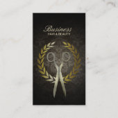  Gold Scissor Hair Stylist Hairdresser Klantenkaartje (Voorkant)