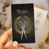  Gold Scissor Hair Stylist Hairdresser Klantenkaartje
