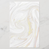 Gold Scissors Barber Service Menu Marble (Achterkant)