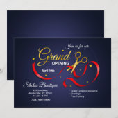 Gold Scissors Grand Openings Uitnodiging (Voorkant / Achterkant)