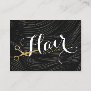 Gold Scissors Hair Salon Haarstylist Benoeming Afsprakenkaartje