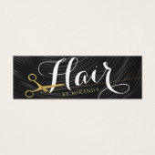 Gold Scissors Hair Salon Haarstylist Benoeming Mini Visitekaartjes (Voorkant)