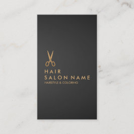 Gold Scissors Hair Stylist Black Verticaal verloop Visitekaartje