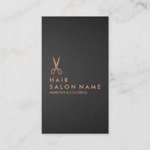 Gold Scissors Hair Stylist Black Verticaal verloop Visitekaartje