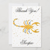 Gold Scorpio 1st Birthday & Big Photo Hartelijk da Bedankkaart (Voorkant)