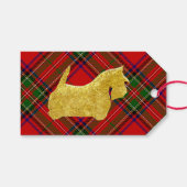 Gold Scottie Dog Pset Cadeaulabel (Voorkant (Horizontaal))