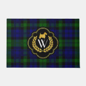 Gold Scottie, Wreath en Monogram Deurmat (Voorkant)