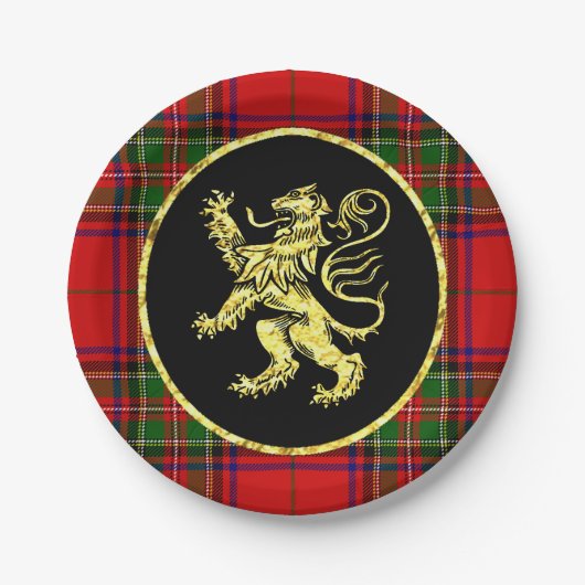 Gold Scottish Lion en Pset Papieren Bordje (Voorkant)