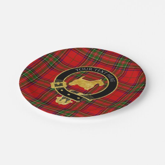 Gold Scottish Terrier Clan Crest Pset Papieren Bordje (Gekanteld)