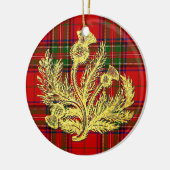 Gold Scottish Thistle op Play Keramisch Ornament (Links)