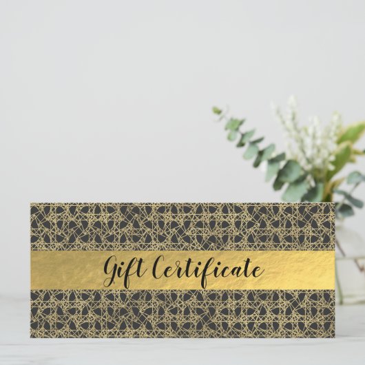 Gold Scratch Golden Modern Glam Cadeaubon (Staand voorkant)
