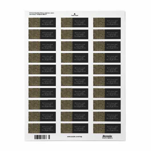 Gold Scratch Golden Modern Glamor Elegant Party Etiket (Full Sheet)