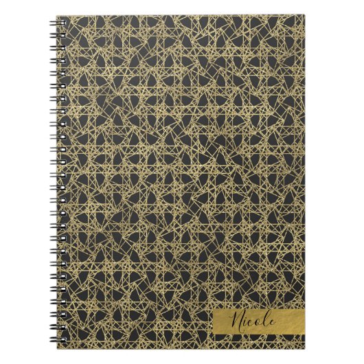 Gold Scratch Golden Modern Glamor op persoonlijke Notitieboek (Voorkant)
