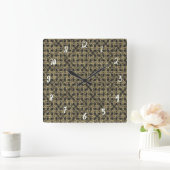 Gold Scratch Golden Modern Glamor Vierkante Klok (Huis)