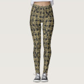 Gold Scratch Golden Modern Glamour Unique Chic Leggings (Voorkant)