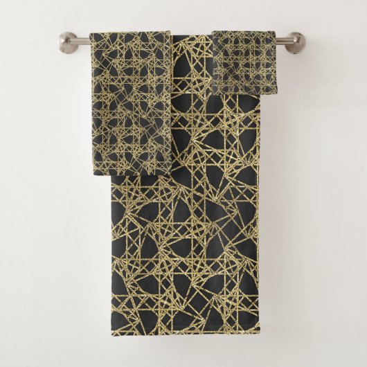 Gold Scratch Golden Modern Glamour Unique Elegant Bad Handdoek (Insitu)