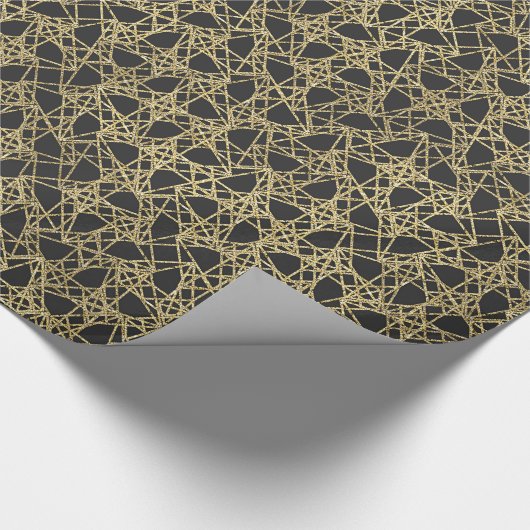 Gold Scratch Golden Modern Glamour Unique Elegant Cadeaupapier (Hoek)