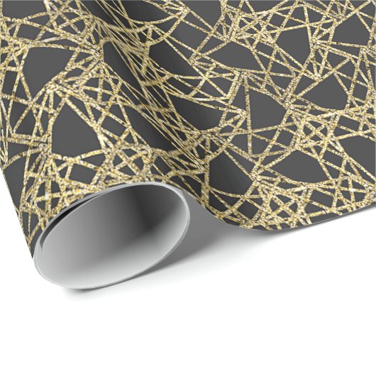 Gold Scratch Golden Modern Glamour Unique Elegant Cadeaupapier (Rol Hoek)