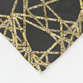 Gold Scratch Golden Modern Glamour Unique Elegant Fleece Deken (Hoek)