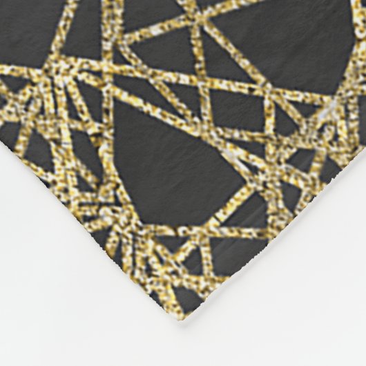 Gold Scratch Golden Modern Glamour Unique Elegant Fleece Deken (Hoek)