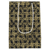Gold Scratch Golden Modern Glamour Unique Elegant Medium Cadeauzakje (Achterkant)